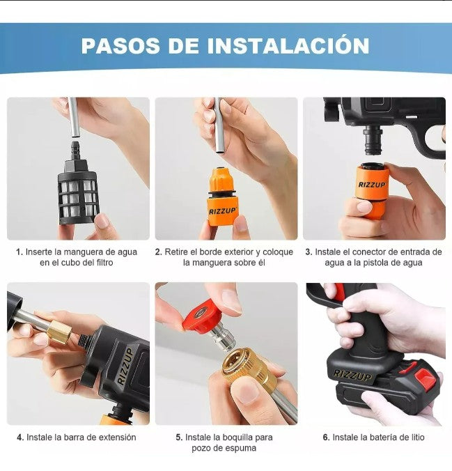 Hidrolavadora Recargable Portátil 48V 🔋🚿 | Limpieza Rápida y Sin Esfuerzo – ¡Ideal para casa y auto!