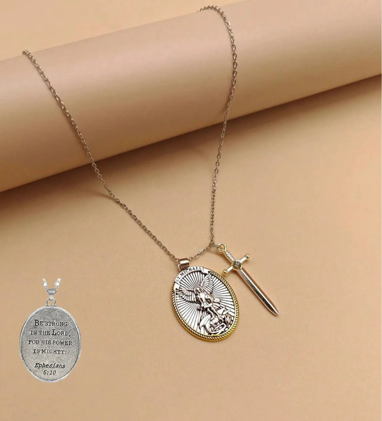 Amuleto de San Miguel Arcángel™️ 🙏💫 – Joyería UNISEX • Regalo Perfecto 🎁