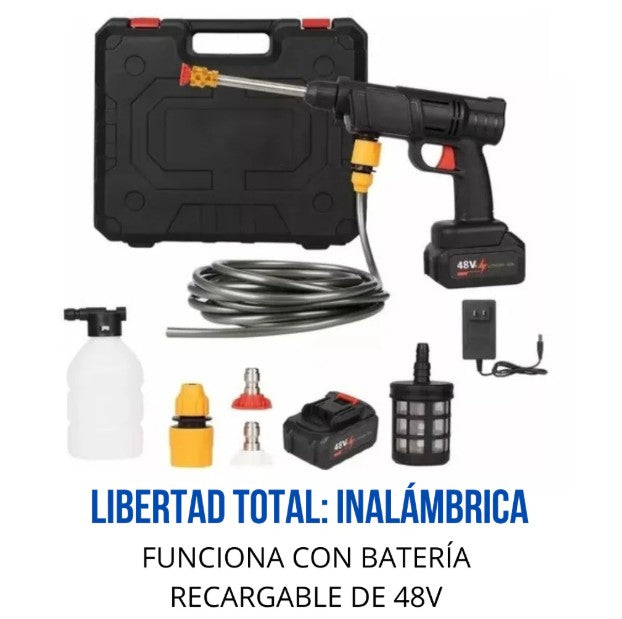 Hidrolavadora Recargable Portátil 48V 🔋🚿 | Limpieza Rápida y Sin Esfuerzo – ¡Ideal para casa y auto!