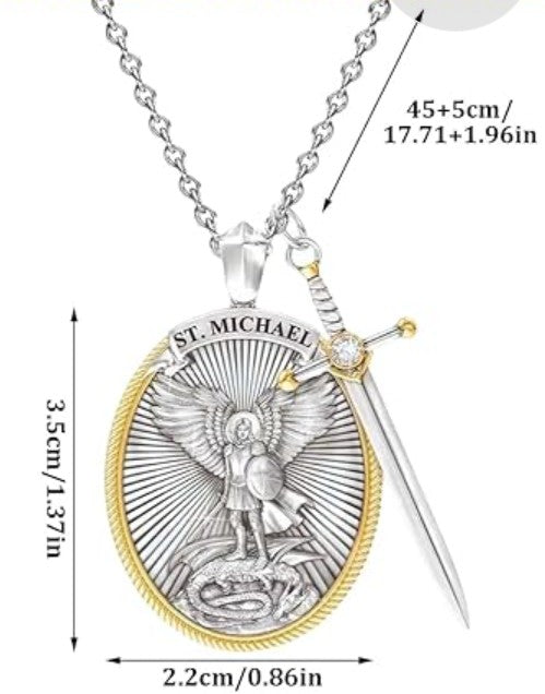 Amuleto de San Miguel Arcángel™️ 🙏💫 – Joyería UNISEX • Regalo Perfecto 🎁