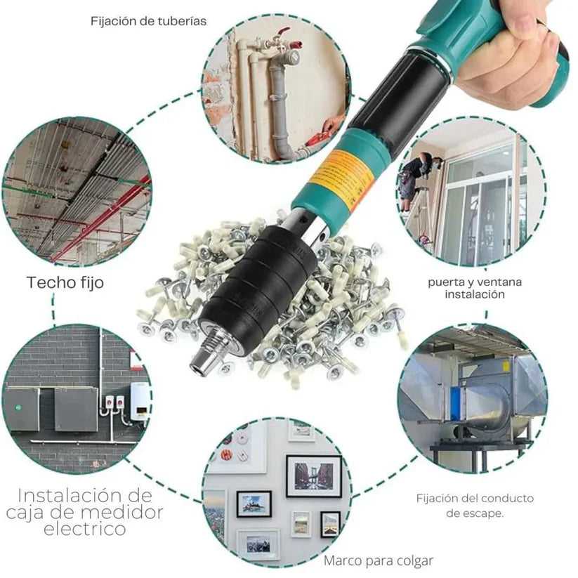 Pistola de clavos fulminantes 🛠️💥. Pon un clavo en segundos 🛠️