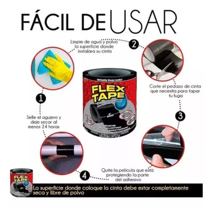Flex Tape™ – Cinta Impermeable Súper Resistente para Reparaciones Instantáneas