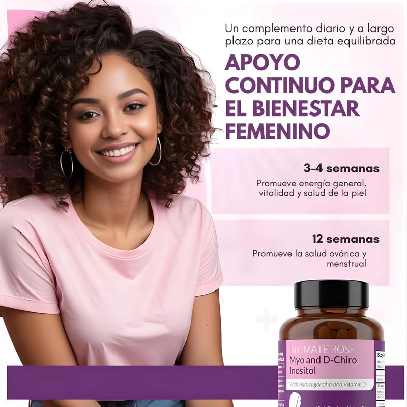 INOSITOL Myo y D-Chiro 40:1™ con Ashwagandha y Vitamina D, Intimate Rose