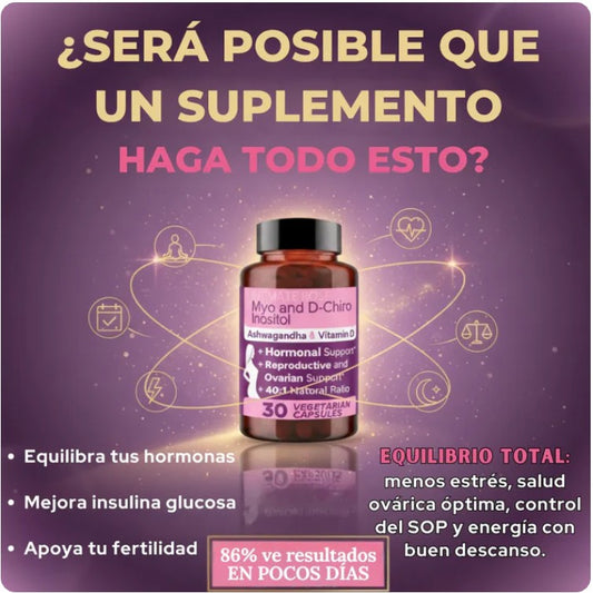 INOSITOL Myo y D-Chiro 40:1™ con Ashwagandha y Vitamina D, Intimate Rose