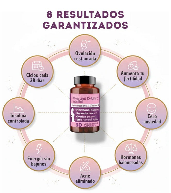 INOSITOL Myo y D-Chiro 40:1™ con Ashwagandha y Vitamina D, Intimate Rose