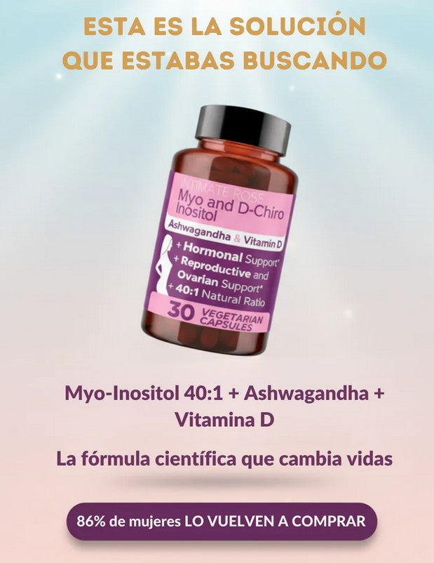 INOSITOL Myo y D-Chiro 40:1™ con Ashwagandha y Vitamina D, Intimate Rose